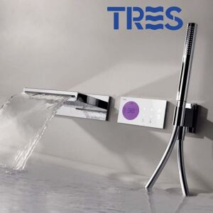 TRES Kit De Baignoire Thermostatique Électronique Et Encastré (2 Voies)