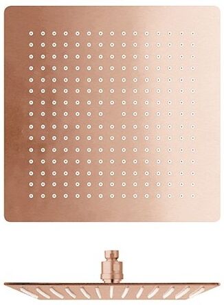 Pomme De Douche Sandwich Inox Carre Or Rose Brosse Robinetterie Hydrotherapie - Cristina Ondyna Pd96334p