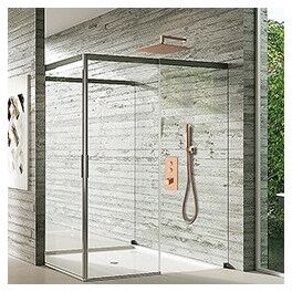 Pomme De Douche Sandwich Inox Carre Or Rose Robinetterie Hydrotherapie - Cristina Ondyna Pd96346p