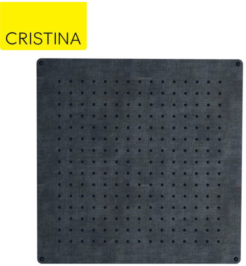 Pomme De Douche Sandwich Inox Carrée 44 Cm Chromé Noir Brossé - Cristina Ondyna Pd36375