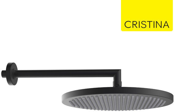 Pomme De Douche Avec Bras Ø 280 Mm Noir Mat Apice - Cristina Ondyna Pd04313