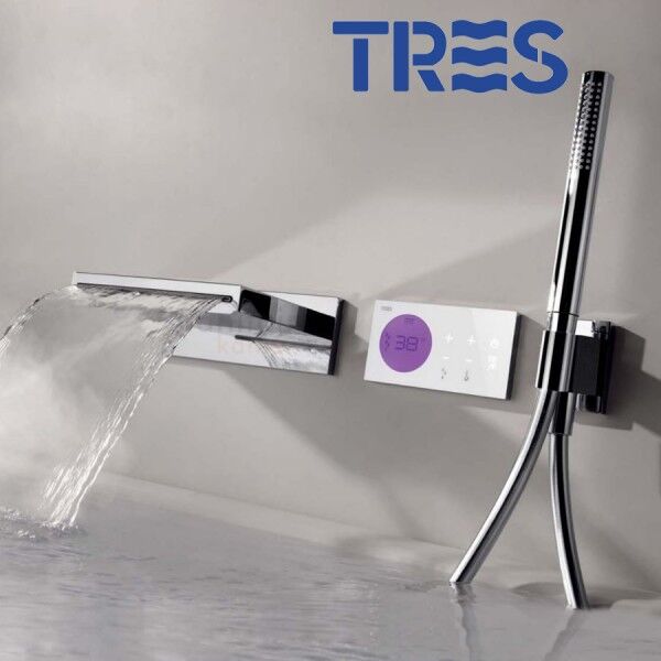 Kit De Baignoire Thermostatique Électronique Et Encastré (2 Voies) Shower Technology - Tres 09286556