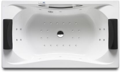 Baignoire Balnéo Acrylique Rectangulaire Biplace À Encastrer 1800x900 Blanc Be Cool - Roca A248054001