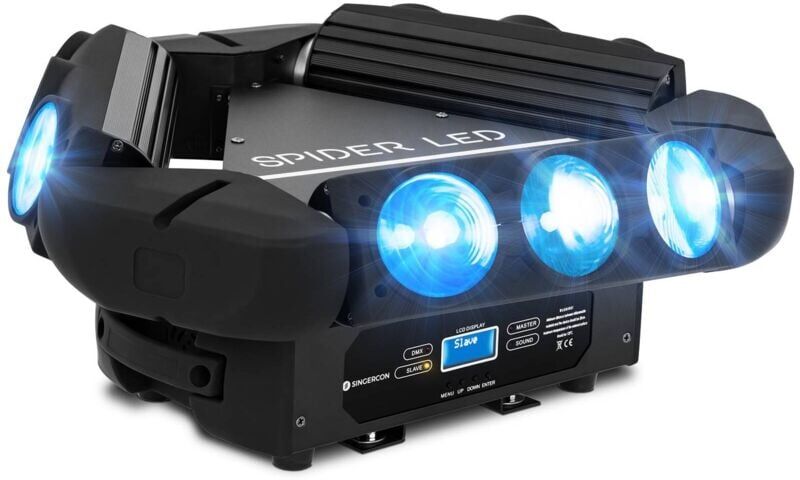 SINGERCON Lyre LED Spider Wash Jeux De Lumière Éclairage 9x10W LED RVBB/RGBW - Singercon SINGERCON Lyre LED Spider Wash Jeux De Lumière Éclairage 9x10W LED RVBB/RGBW - Singercon