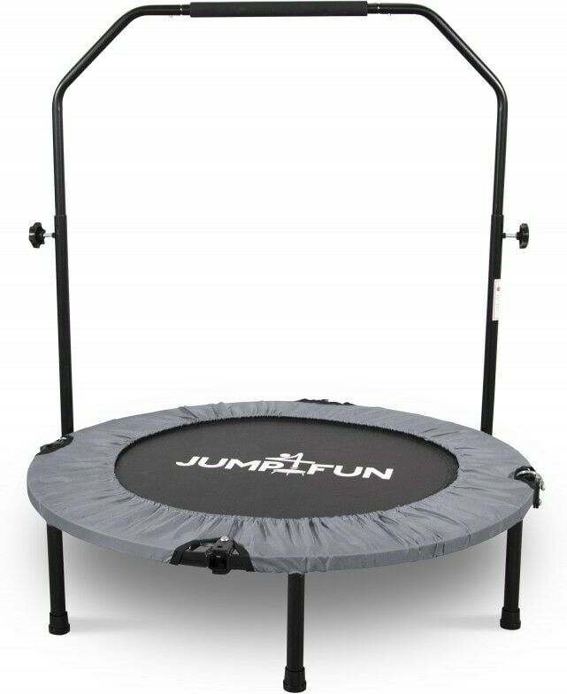 JUMP4FUN Mini Trampoline Fitness Pliable Double-Bar - Ø92cm, Gris - Gris - Jump4fun JUMP4FUN Mini Trampoline Fitness Pliable Double-Bar - Ø92cm, Gris - Gris - Jump4fun