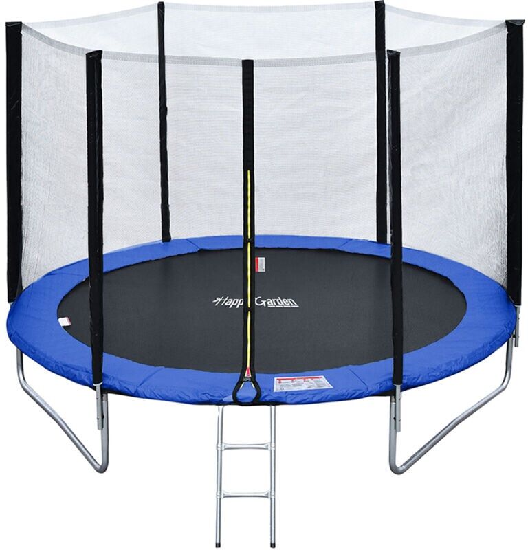 Happy Garden - Pack Premium Trampoline 245cm réversible bleu / vert CANBERRA + Happy Garden - Pack Premium Trampoline 245cm réversible bleu / vert CANBERRA +