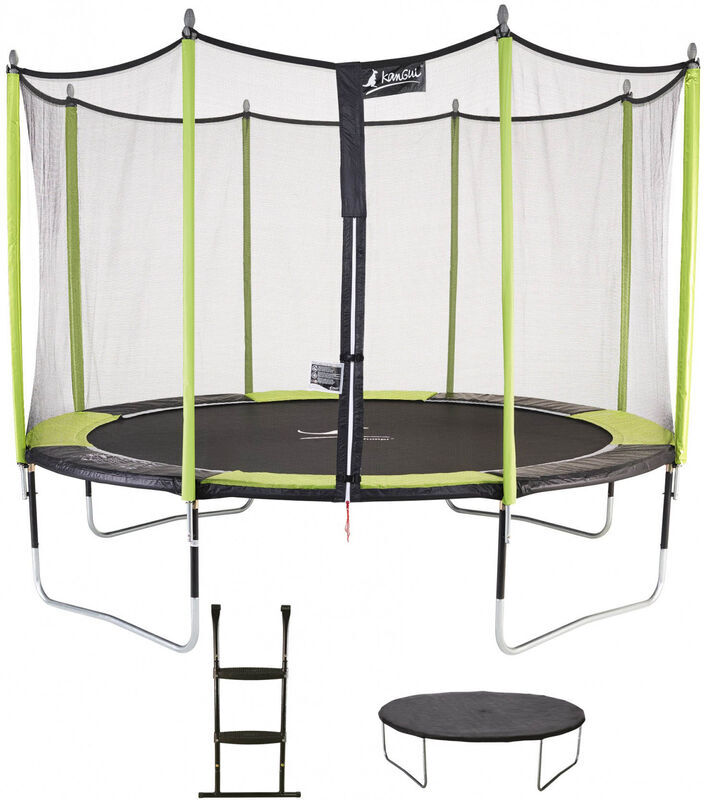 Kangui - Trampoline de jardin 365 cm + filet de sécurité + échelle + bâche de Kangui - Trampoline de jardin 365 cm + filet de sécurité + échelle + bâche de