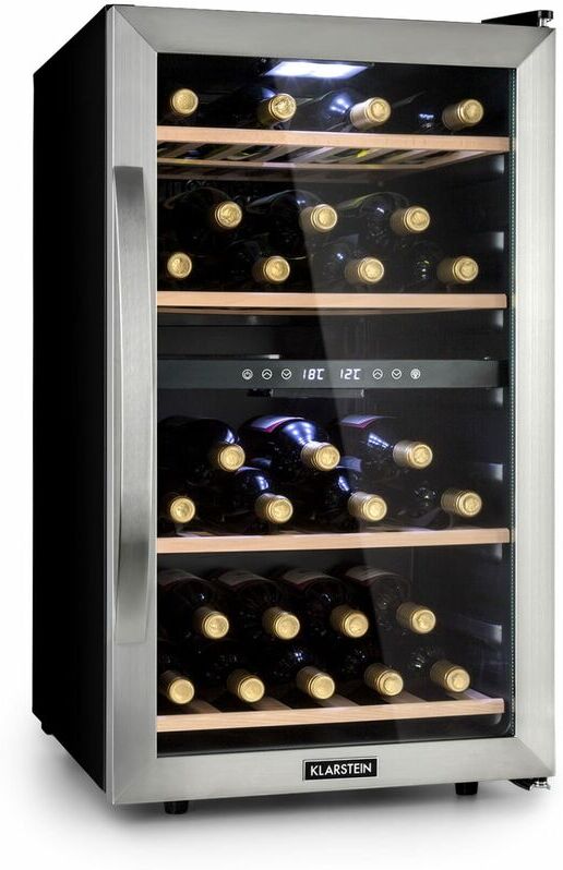 KLARSTEIN Vinamour 45D Cave à vin 2 zones 118L/ 45 bouteilles - Classe A - Inox KLARSTEIN Vinamour 45D Cave à vin 2 zones 118L/ 45 bouteilles - Classe A - Inox