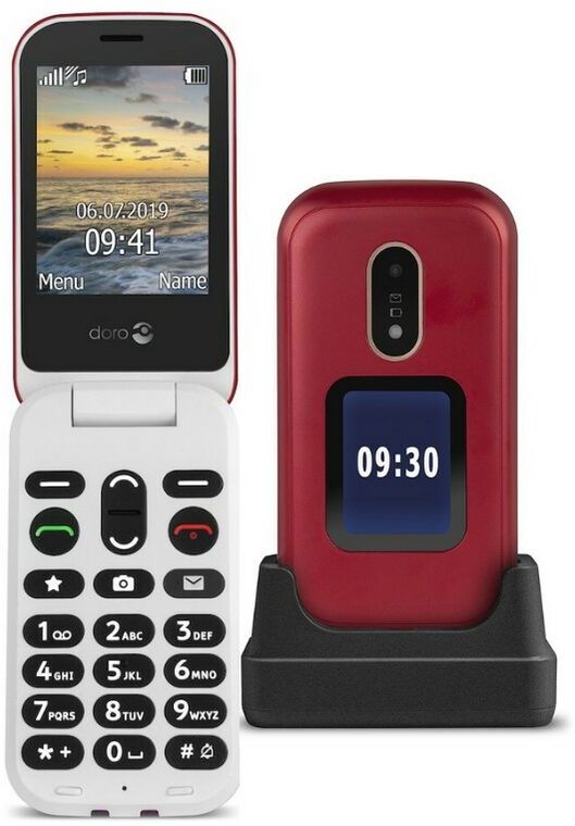 DORO Téléphone portable à clapet DORO 6060 rouge - Rouge DORO Téléphone portable à clapet DORO 6060 rouge - Rouge