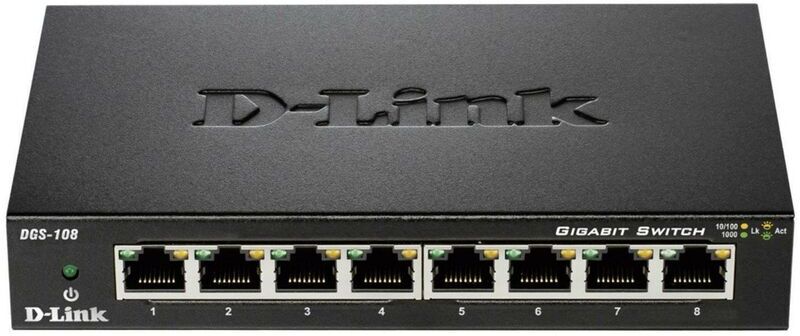 D-LINK Switch réseau D-Link DGS-108 8 ports 1 Gb/s R68206