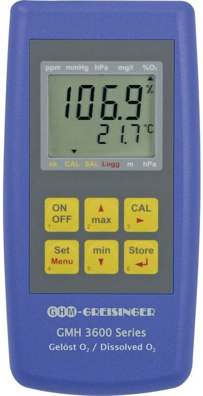 GREISINGER Oxymètre Greisinger GMH 3611-GL 610882 pression, concentration en oxygène, GREISINGER Oxymètre Greisinger GMH 3611-GL 610882 pression, concentration en oxygène,