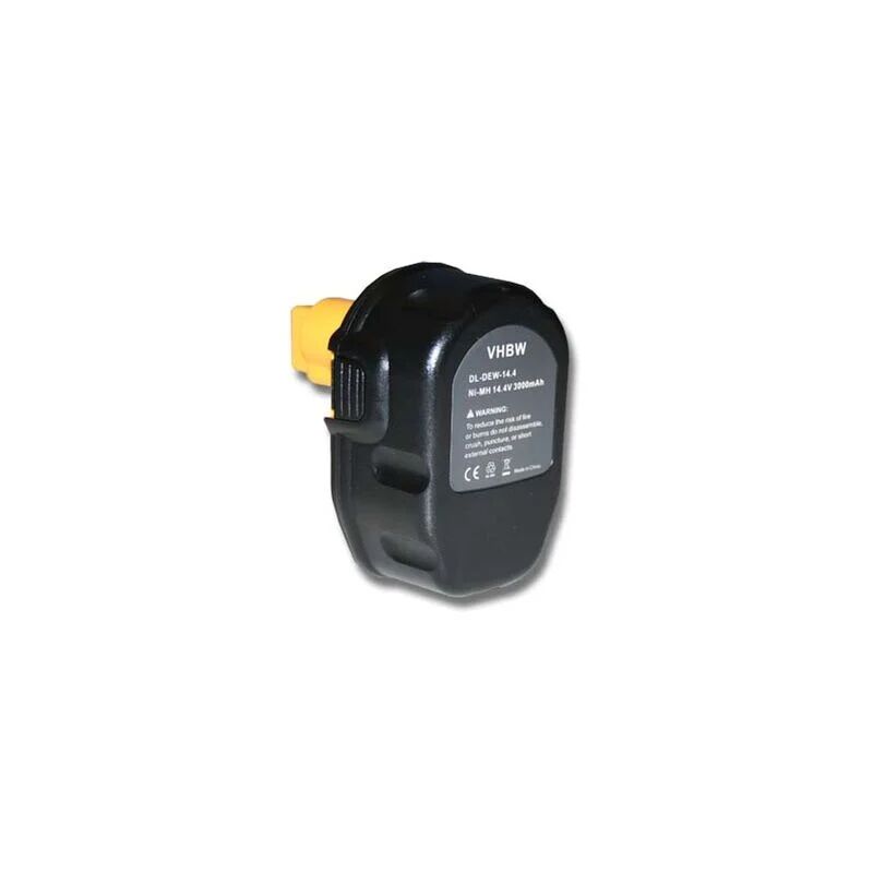 Vhbw - Batterie pour outil électrique NI-MH 3000mAh 14.4V noire pour DEWALT Vhbw - Batterie pour outil électrique NI-MH 3000mAh 14.4V noire pour DEWALT