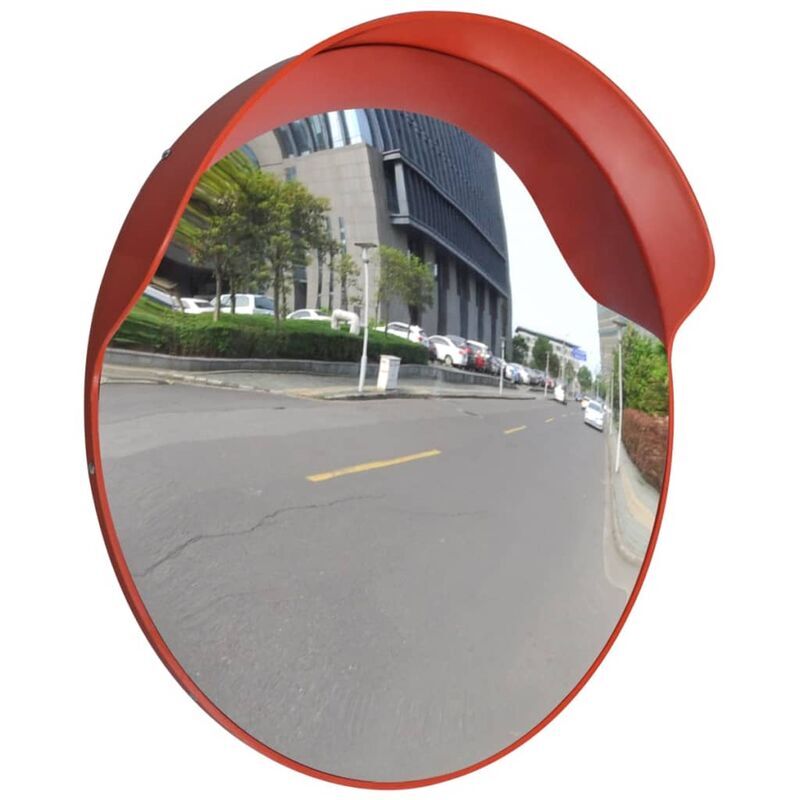VIDAXL Miroir de trafic convexe Plastique Orange 60 cm - Vidaxl