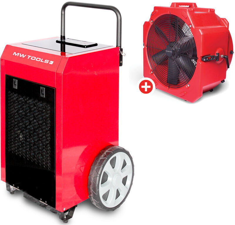 MW-TOOLS Pack Déshumidificateur mobile industriel 90 l/jour + Ventilateur brasseur MW-TOOLS Pack Déshumidificateur mobile industriel 90 l/jour + Ventilateur brasseur