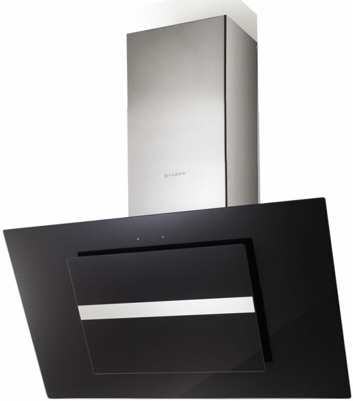 FABER hotte décorative inclinée 90cm 570m3/h verre/noir - 0280369 - faber FABER hotte décorative inclinée 90cm 570m3/h verre/noir - 0280369 - faber
