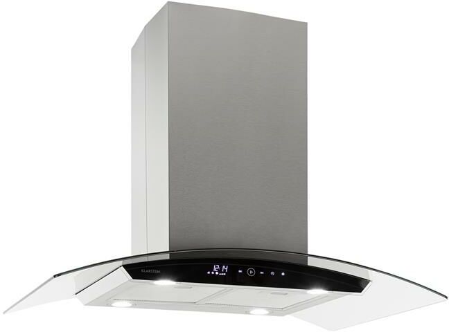 Klarstein Colette Hotte aspirante îlot 90cm 600 m³/h Classe A - inox argent Klarstein Colette Hotte aspirante îlot 90cm 600 m³/h Classe A - inox argent