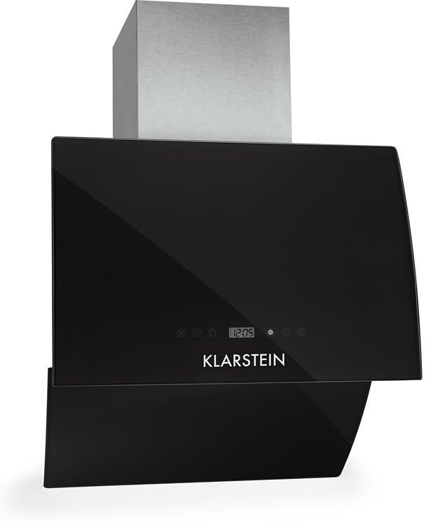 Klarstein RGL60BL Hotte aspirante murale inclinée 60 cm 600m³/h verre minuterie Klarstein RGL60BL Hotte aspirante murale inclinée 60 cm 600m³/h verre minuterie