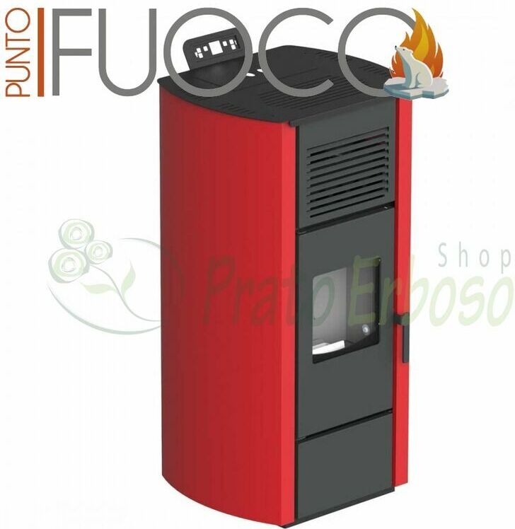 Punto Fuoco - Nicole - Poêle à granulés de 15 kw rouge Punto Fuoco - Nicole - Poêle à granulés de 15 kw rouge