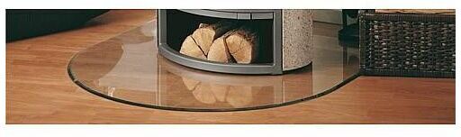 Banyo - Plaque de sol acier 2 mm pour poele - arrondie B3 noire Banyo - Plaque de sol acier 2 mm pour poele - arrondie B3 noire