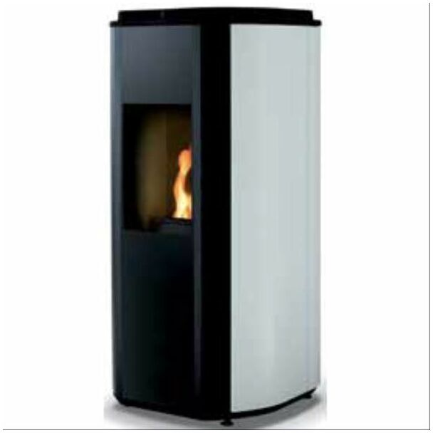 Supra - POELE A GRANULES - 5,5 kw - Base Noir - Habillage blanc - RT2012 - DTA Supra - POELE A GRANULES - 5,5 kw - Base Noir - Habillage blanc - RT2012 - DTA