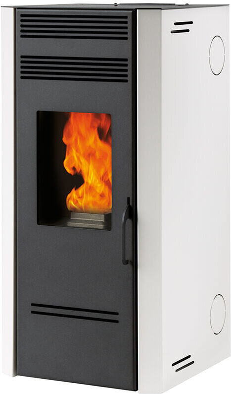 SAROM Poêle à pellet 'G 100' 10 kW, ventilation frontal, brasero en fonte- blanc SAROM Poêle à pellet 'G 100' 10 kW, ventilation frontal, brasero en fonte- blanc