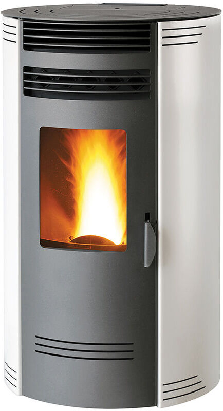 SAROM Poêle à pellet 'GQ 100', 10 kW, rond, système EASY START- blanc SAROM Poêle à pellet 'GQ 100', 10 kW, rond, système EASY START- blanc