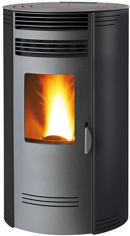 SAROM Poêle à pellet 'GQ 80', 8 kW, rond 90 cm - noir