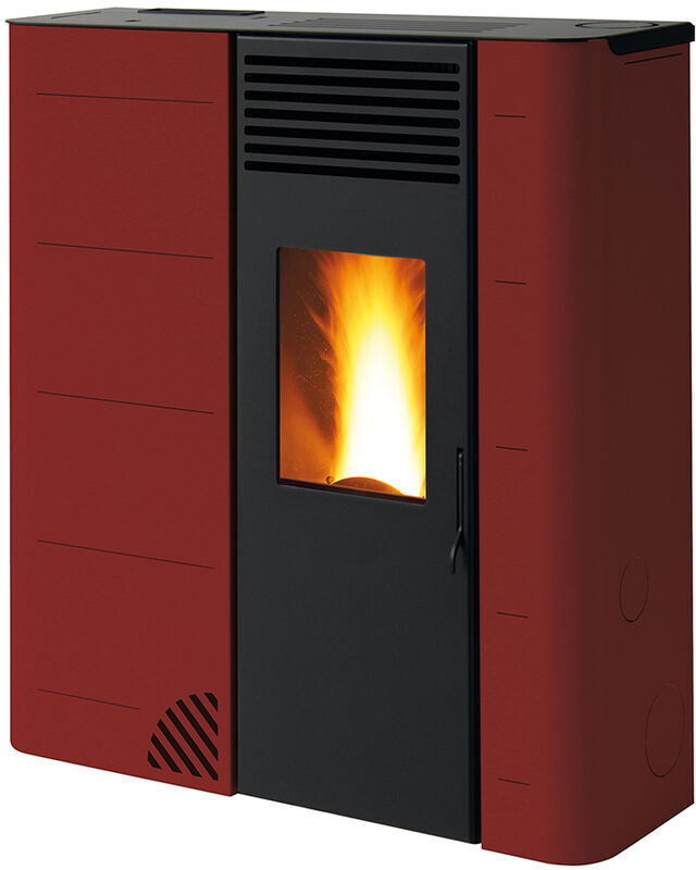 Sarom - Poêle à pellet 'GS110', 11 kW, compact 26 cm - rouge Sarom - Poêle à pellet 'GS110', 11 kW, compact 26 cm - rouge