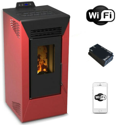 SAN MARCO Poêle à pellet ventilé Courmayeur bordeaux San Marco de 8,74 Kw avec wifi et App SAN MARCO Poêle à pellet ventilé Courmayeur bordeaux San Marco de 8,74 Kw avec wifi et App