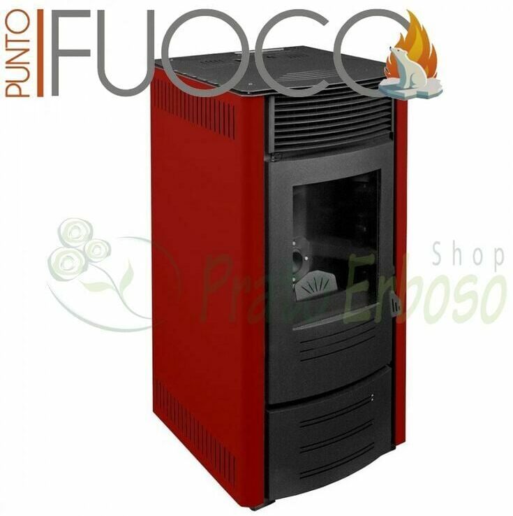 Punto Fuoco - Sara - Poêle à granulés de 13 kw rouge Punto Fuoco - Sara - Poêle à granulés de 13 kw rouge