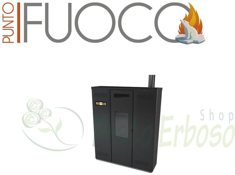 PUNTO FUOCO Soleil - Poêle à granulés 11 kw noir en relief PUNTO FUOCO Soleil - Poêle à granulés 11 kw noir en relief