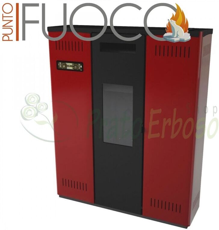 Punto Fuoco - Soleil - Poêle à granulés 11 kw, rouge Punto Fuoco - Soleil - Poêle à granulés 11 kw, rouge