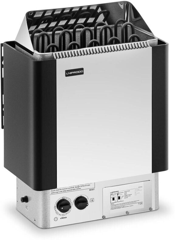 UNIPRODO Poêle Radiateur Électrique Chauffage Pour Sauna Cabines 9 - 13 m³ - Uniprodo UNIPRODO Poêle Radiateur Électrique Chauffage Pour Sauna Cabines 9 - 13 m³ - Uniprodo