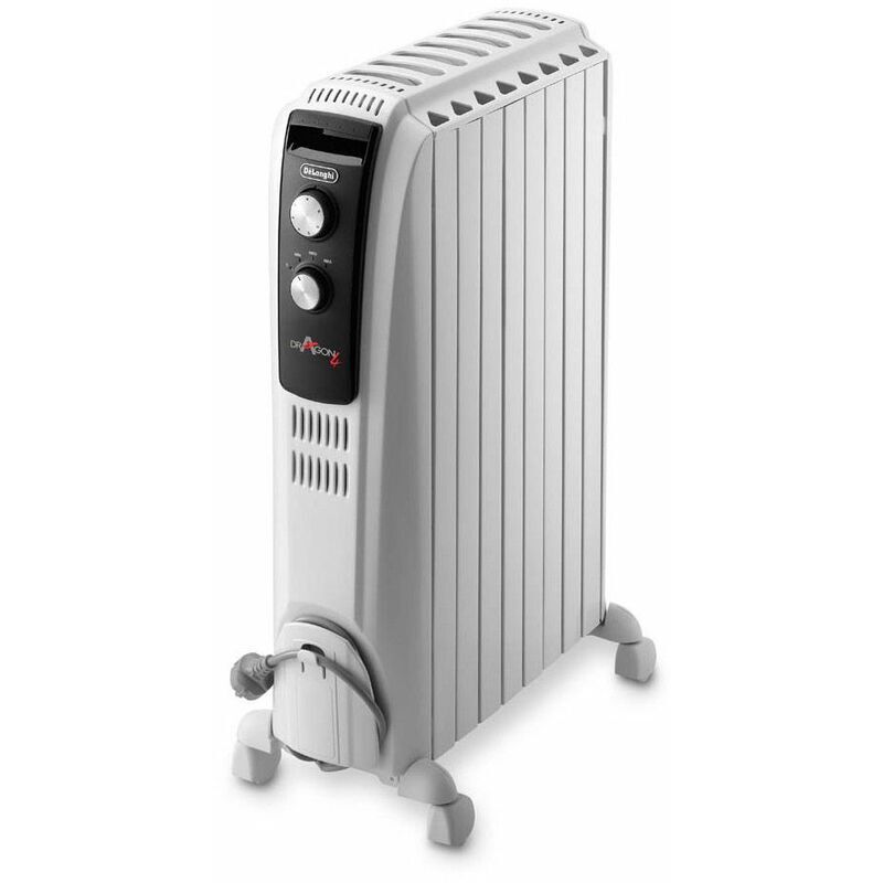 DELONGHI radiateur à bain d'huile 2000w blanc - trd40820 - delonghi