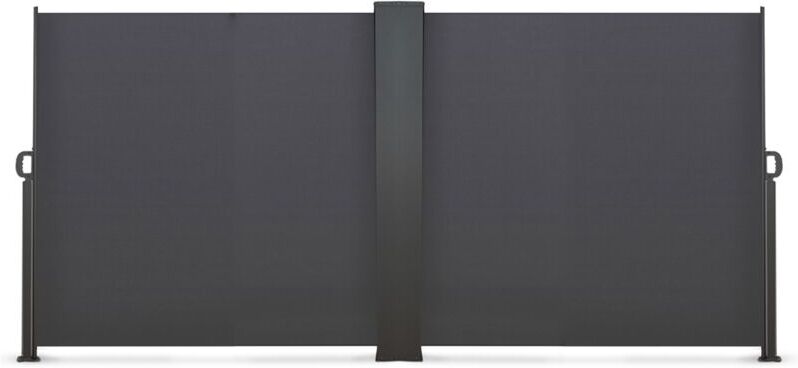 IDMARKET Paravent extérieur rétractable double 800 x 160 cm gris anthracite store latéral IDMARKET Paravent extérieur rétractable double 800 x 160 cm gris anthracite store latéral