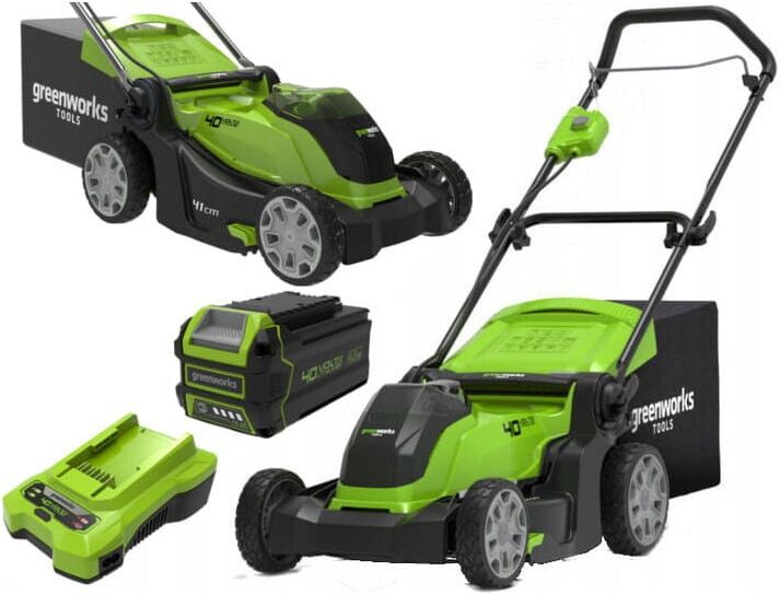 GREENWORKS Tondeuse GREENWORKS 40V - Coupe de 41cm - 1 batterie 4.0 Ah - 1 chargeur GREENWORKS Tondeuse GREENWORKS 40V - Coupe de 41cm - 1 batterie 4.0 Ah - 1 chargeur