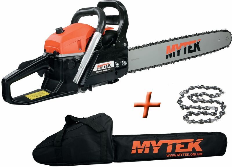 Mytek - tronçonneuse thermique 62cm3 avec 2 chaines guide 60cm et housse Mytek - tronçonneuse thermique 62cm3 avec 2 chaines guide 60cm et housse