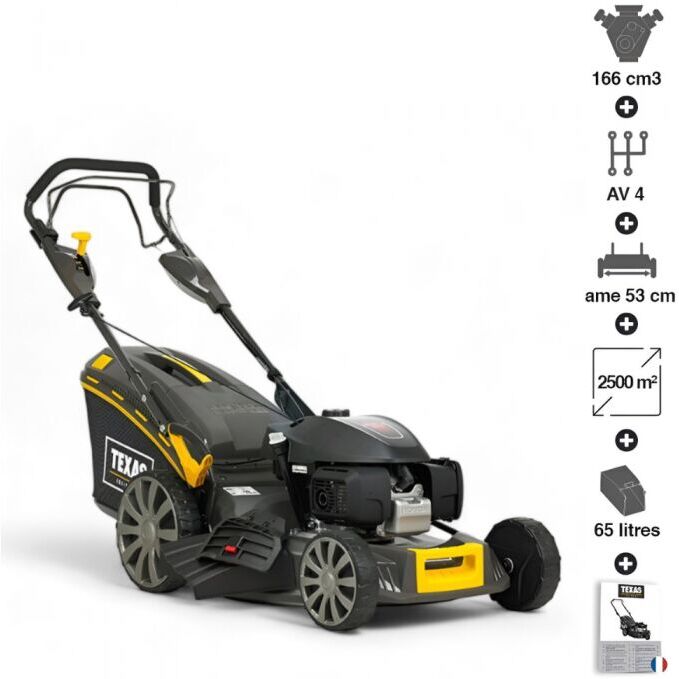 TEXAS Tondeuse thermique autopropulsée moteur Honda 4,8cv mulching 53cm TEXAS Premium TEXAS Tondeuse thermique autopropulsée moteur Honda 4,8cv mulching 53cm TEXAS Premium
