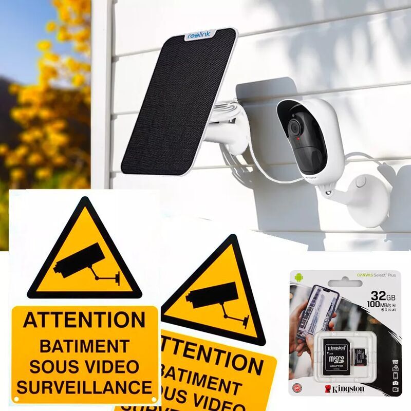 ULTRA SECURE Pack caméra Reolink Argus 2 + panneau solaire + accessoires - autonome IP WIFI ULTRA SECURE Pack caméra Reolink Argus 2 + panneau solaire + accessoires - autonome IP WIFI