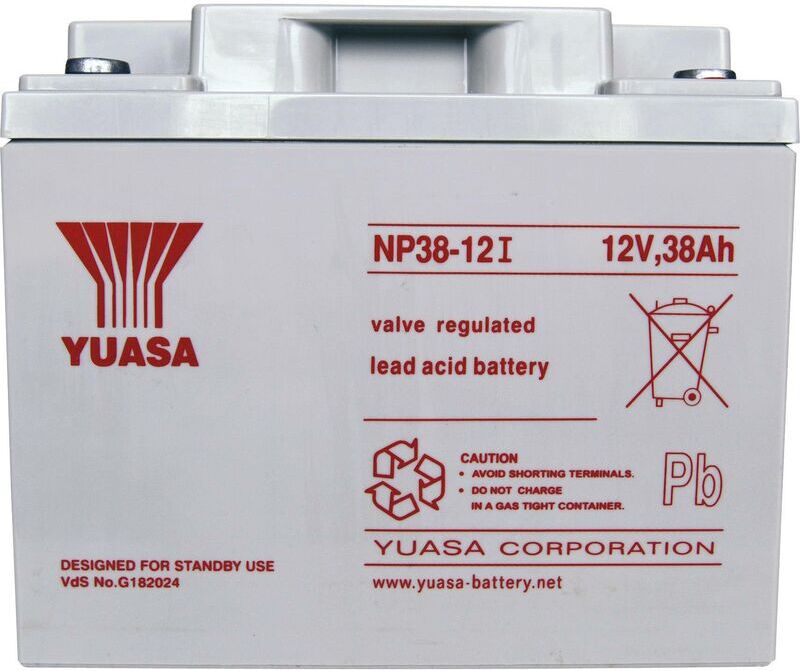 YUASA Batterie au plomb 12 V 38 Ah NP38-12 (l x H x P) 197 x 170 x 165 mm raccord à YUASA Batterie au plomb 12 V 38 Ah NP38-12 (l x H x P) 197 x 170 x 165 mm raccord à