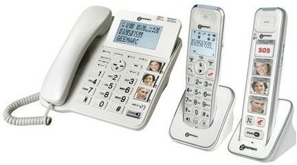 GEEMARC Téléphone AMPLIDECT Combi 295 + Photodect 295 - Blanc