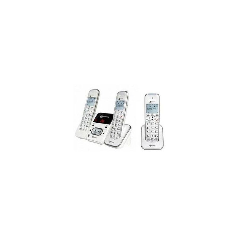 GEEMARC Téléphone Amplidect 295 trio blanc (2) - Blanc - Geemarc