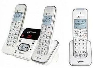GEEMARC Téléphone Amplidect 295 trio blanc (2) - Blanc - Geemarc GEEMARC Téléphone Amplidect 295 trio blanc (2) - Blanc - Geemarc