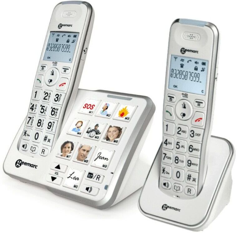 GEEMARC Téléphone Amplidect 295 Photo, Avec Amplidect Additionnel - Blanc GEEMARC Téléphone Amplidect 295 Photo, Avec Amplidect Additionnel - Blanc