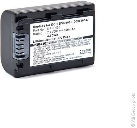 Nx ™ - NX - Batterie photo/caméscope 7.4V 650mAh - NP-FH40 ; NP-FH30 ; NP-FH50 Nx ™ - NX - Batterie photo/caméscope 7.4V 650mAh - NP-FH40 ; NP-FH30 ; NP-FH50