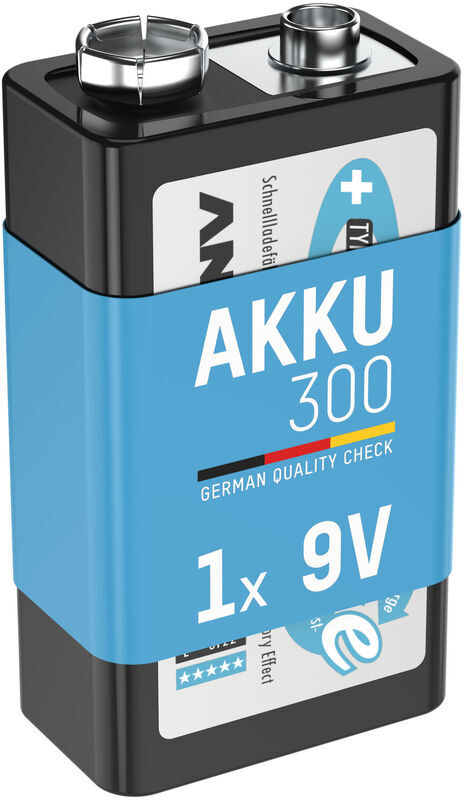 ANSMANN AG Pile ANSMANN bloc 9V 300mAh NiMH 1,2V – 1000x rechargeable (lot de 1) ANSMANN AG Pile ANSMANN bloc 9V 300mAh NiMH 1,2V – 1000x rechargeable (lot de 1)