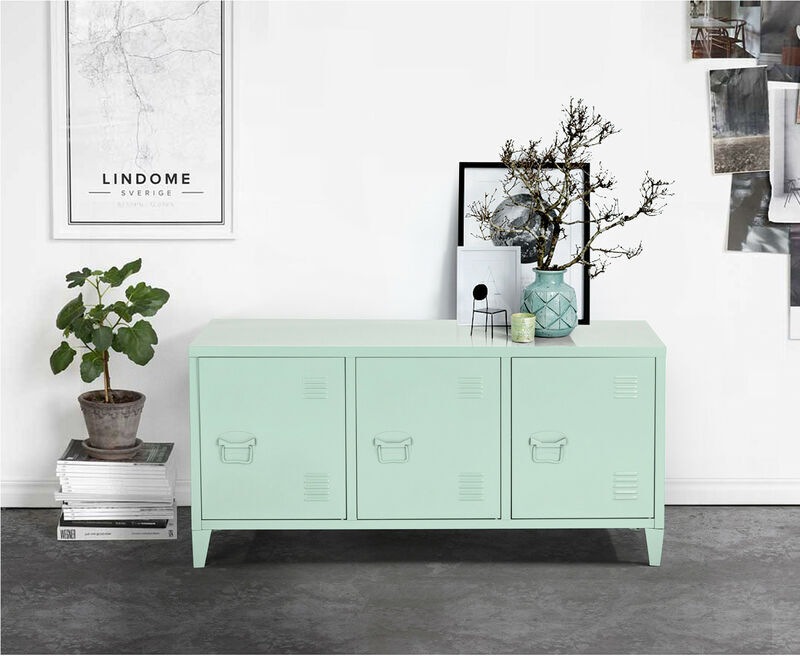 URBAN MEUBLE Meuble Bas Cabinet Métal Vert URBAN MEUBLE Meuble Bas Cabinet Métal Vert