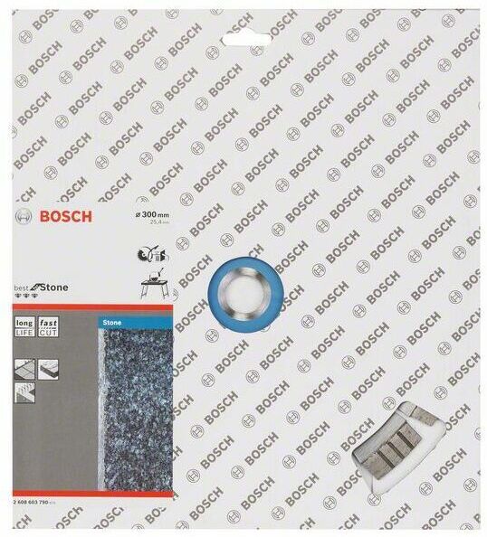 Bosch Disque à tronçonner diamanté Best for Stone, 300 x 25,40 x 2,8 x 15 mm