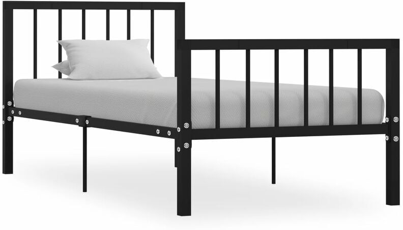 Youthup - Cadre de lit Noir Métal 100 x 200 cm Youthup - Cadre de lit Noir Métal 100 x 200 cm