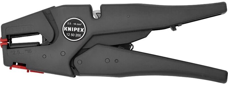 KNIPEX Pince à dénuder automatique 12 50 200 2.5 à 16 mm² 5 à 13 1 pc(s) C52730 KNIPEX Pince à dénuder automatique 12 50 200 2.5 à 16 mm² 5 à 13 1 pc(s) C52730